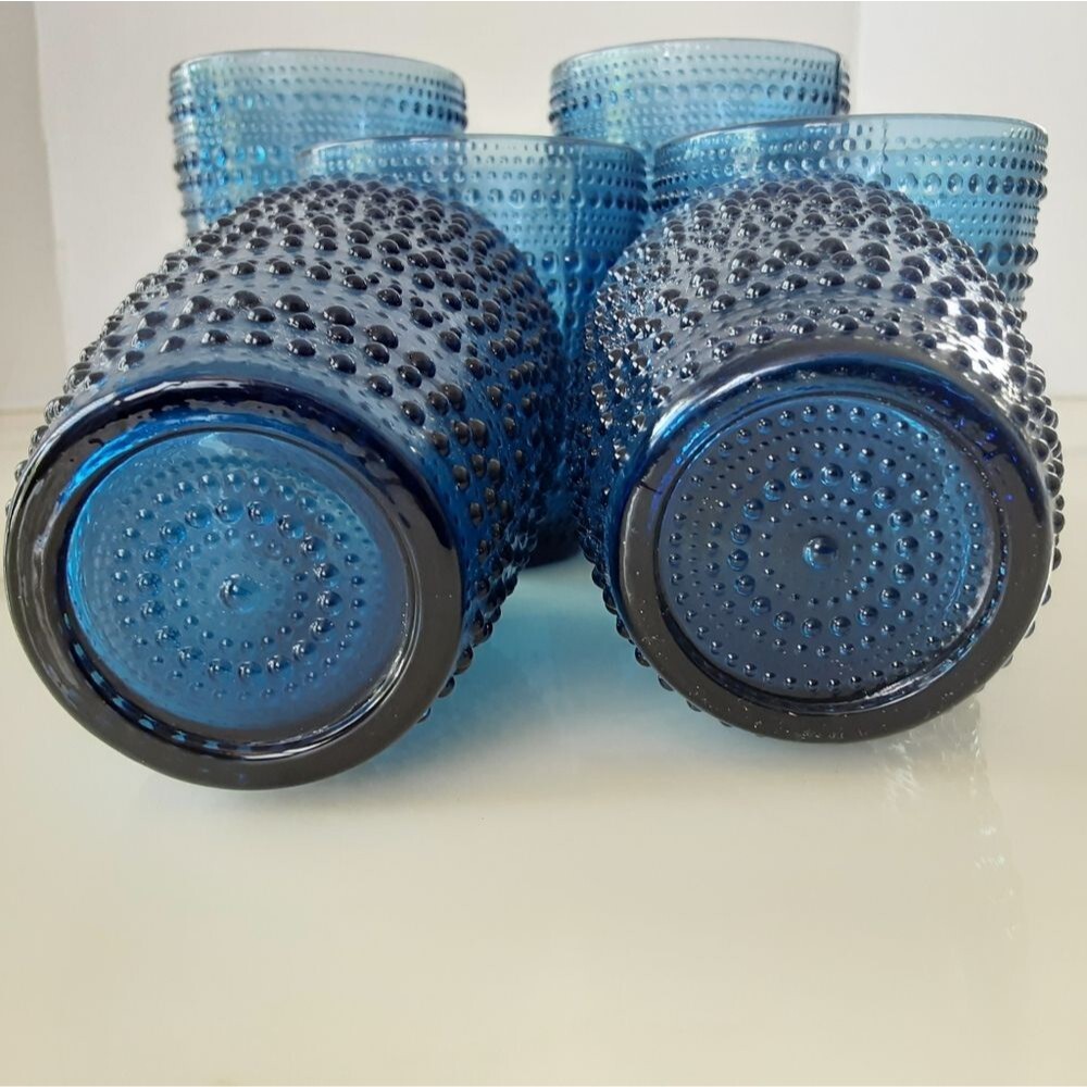 Littala Kastenhelmi Dewdrop Styled Blue Glasses 3 Water | 3 Juice - Picture 4 of 4